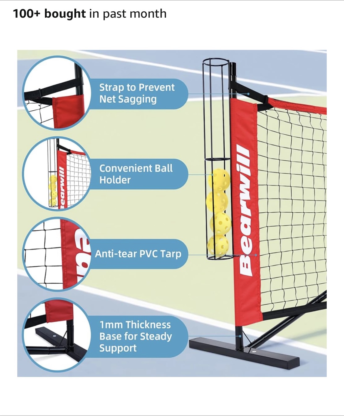 Bearwill Pickleball Net Set - photo 3