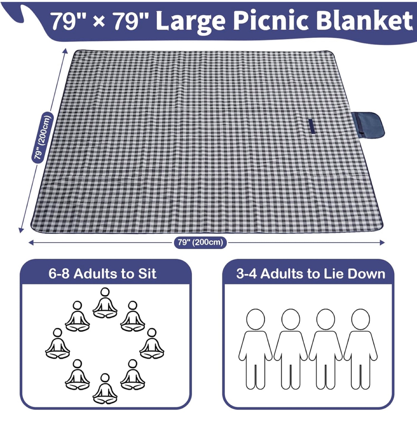 Picnic Blanket - Extra Large, Plaid Pattern - photo 4