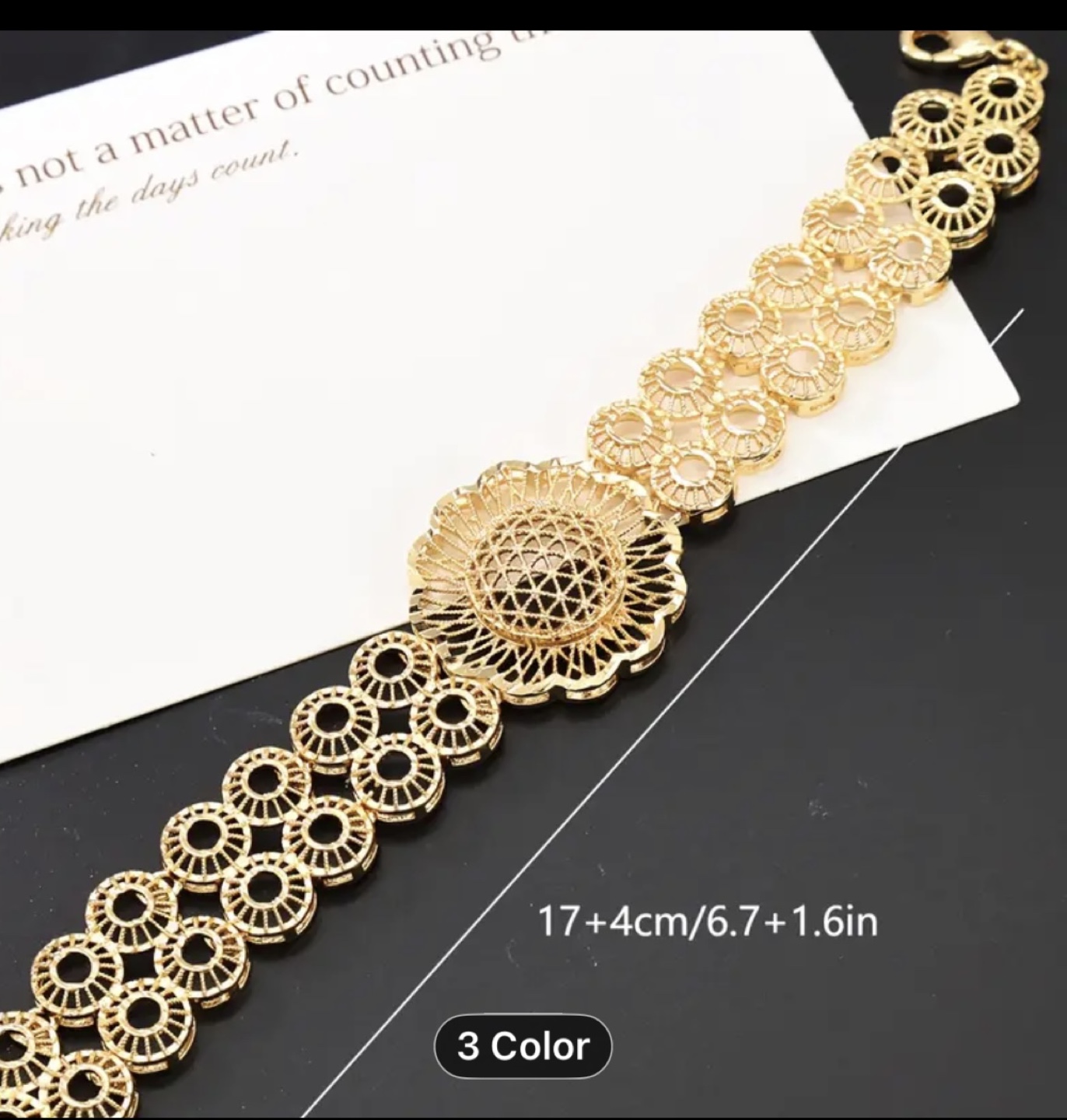 Golden Floral Bracelet - photo 2