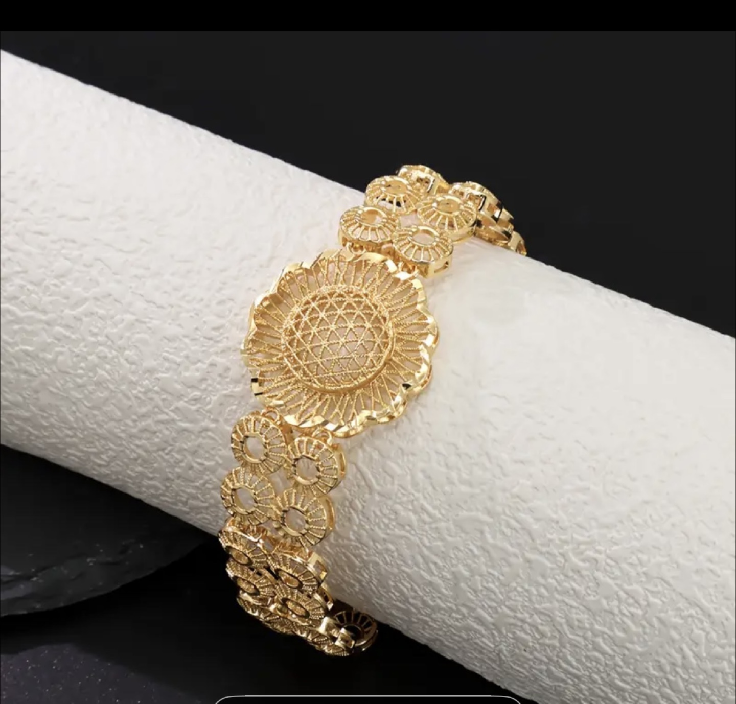Golden Floral Bracelet