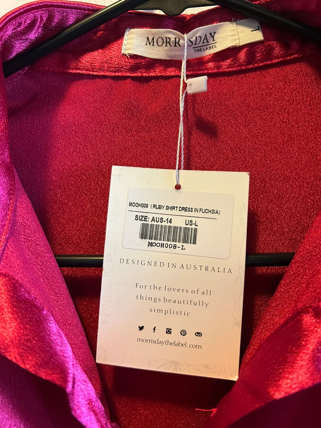 MorrisDay The Label Ruby Shirt Dress in Fuschia - BNWT image indicator(2)