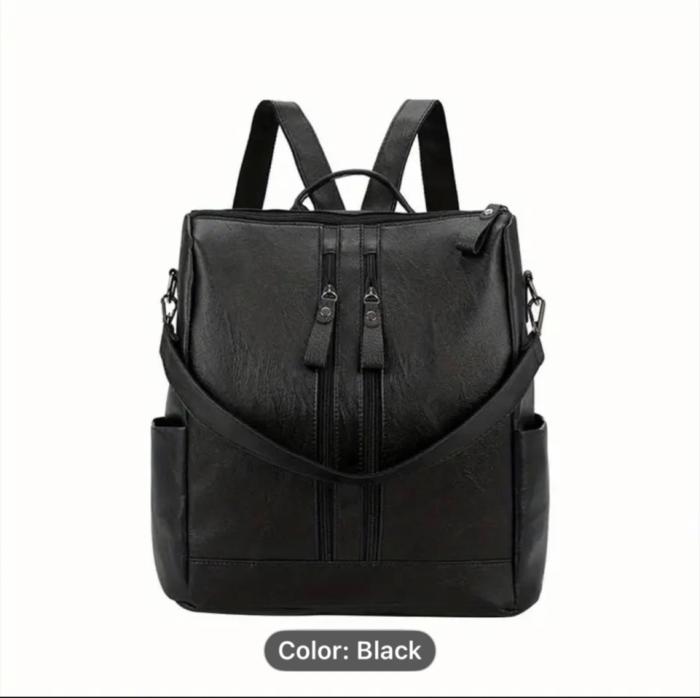 Black Backpack Purse