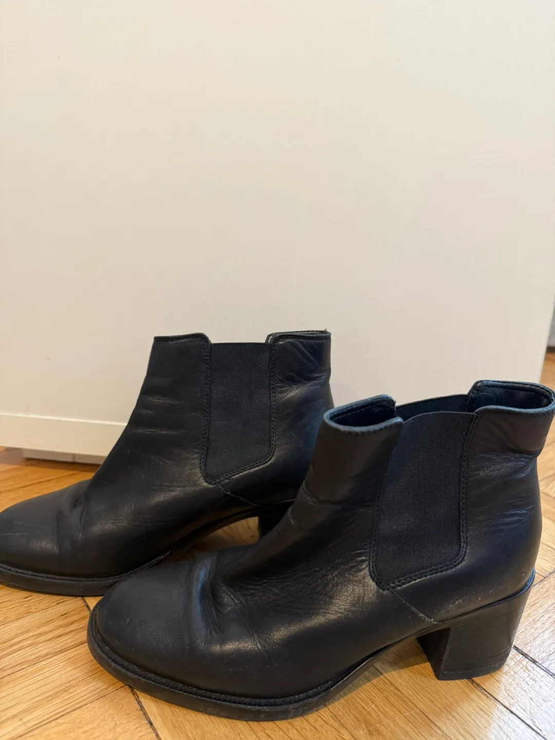 Black Leather Ankle Boots thumbnail