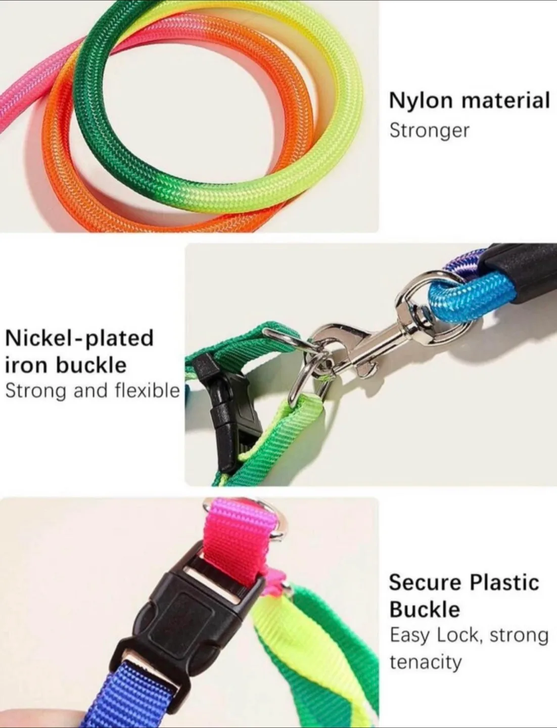 Brand new rainbow dog harness size medium image indicator(4)