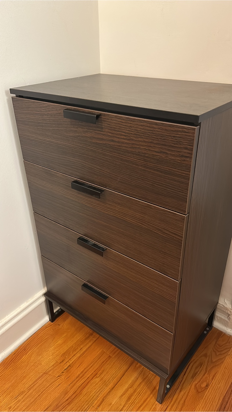 Dark Brown 4-Drawer Dresser
