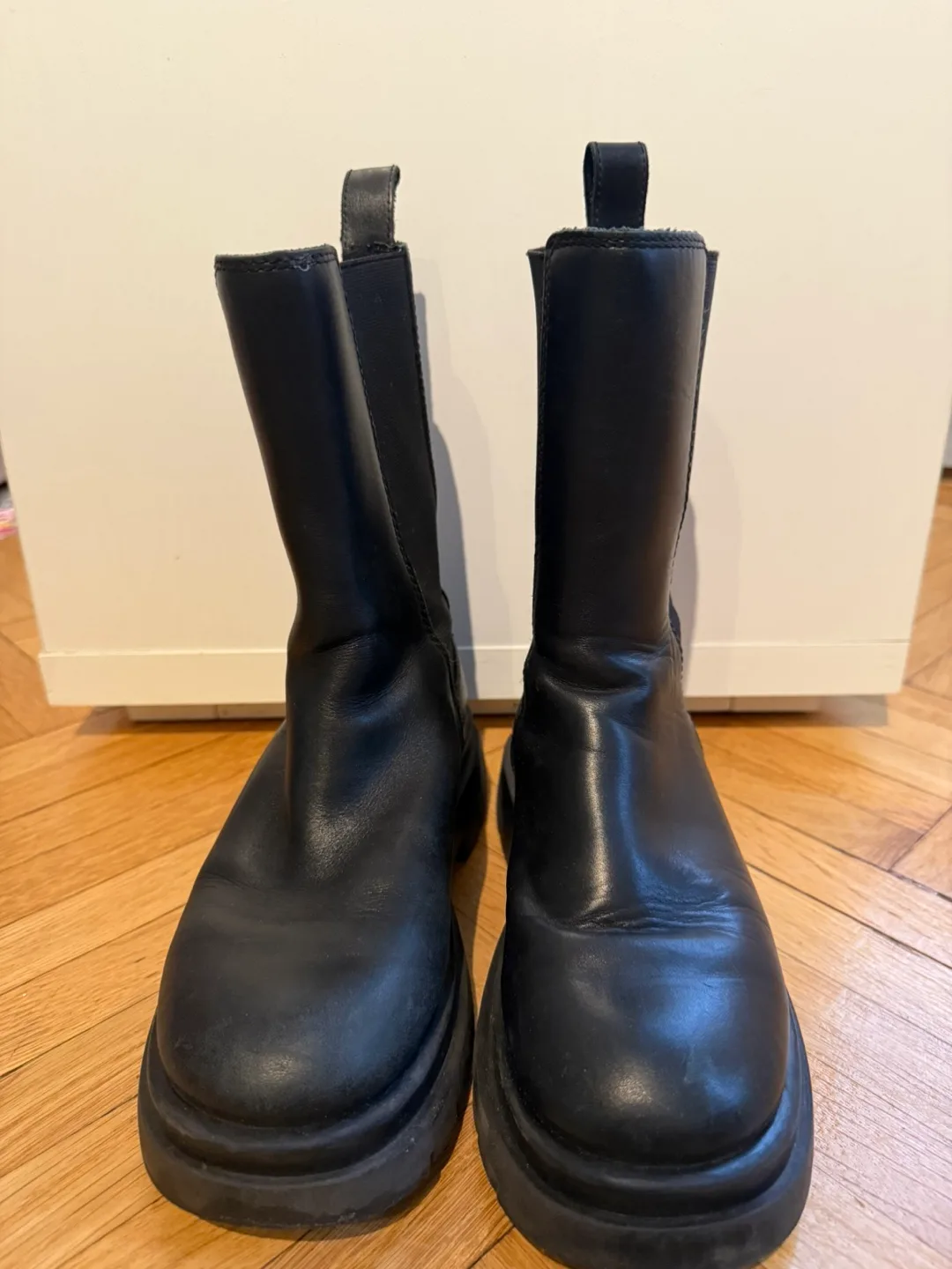 Black Leather Ankle Boots thumbnail