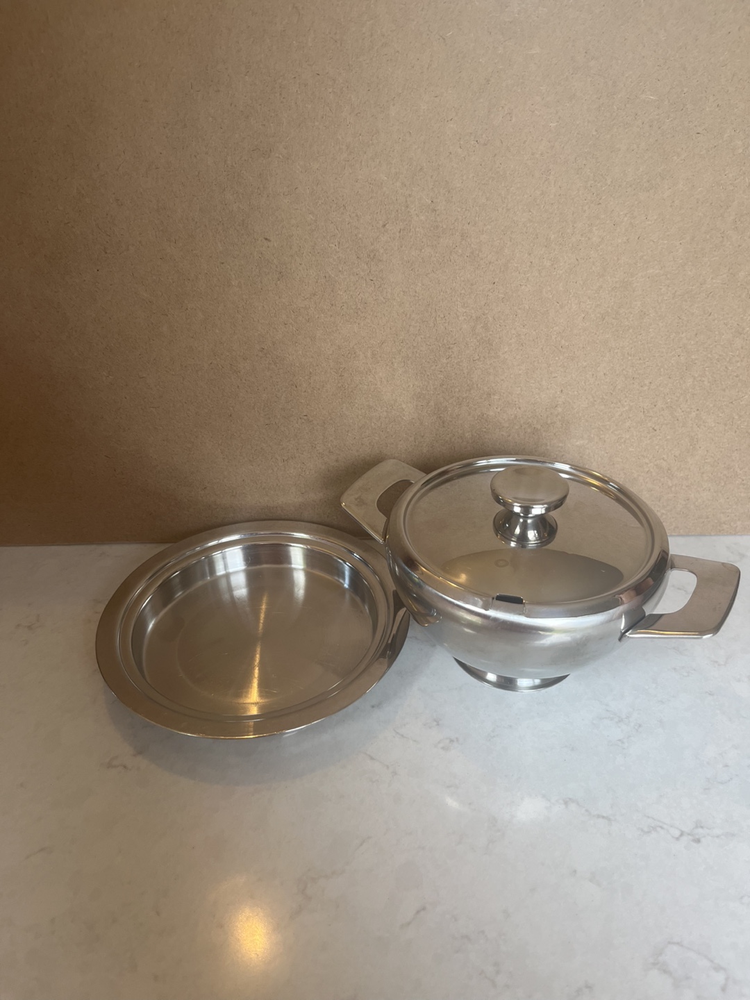 Sugar Bowl with Tray, Aloe (Stainless Steel) - photo 5