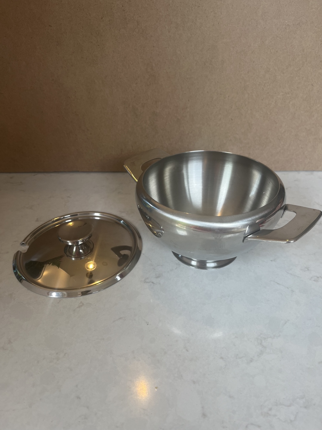 Sugar Bowl with Tray, Aloe (Stainless Steel) - photo 4