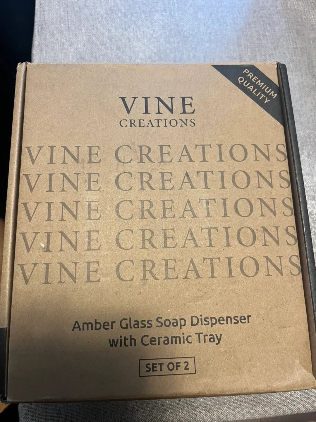 Vine Creations Amber Glass Soap Dispensers image indicator(2)