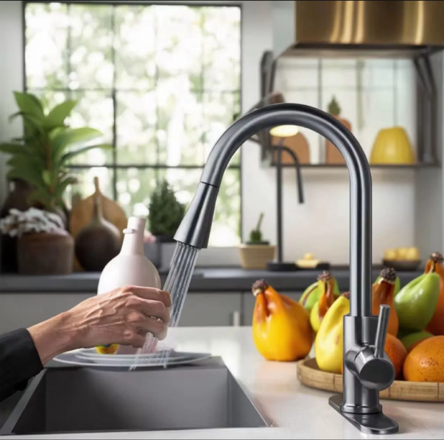 Kitchen Faucet with Pull-Down Sprayer image indicator(2)