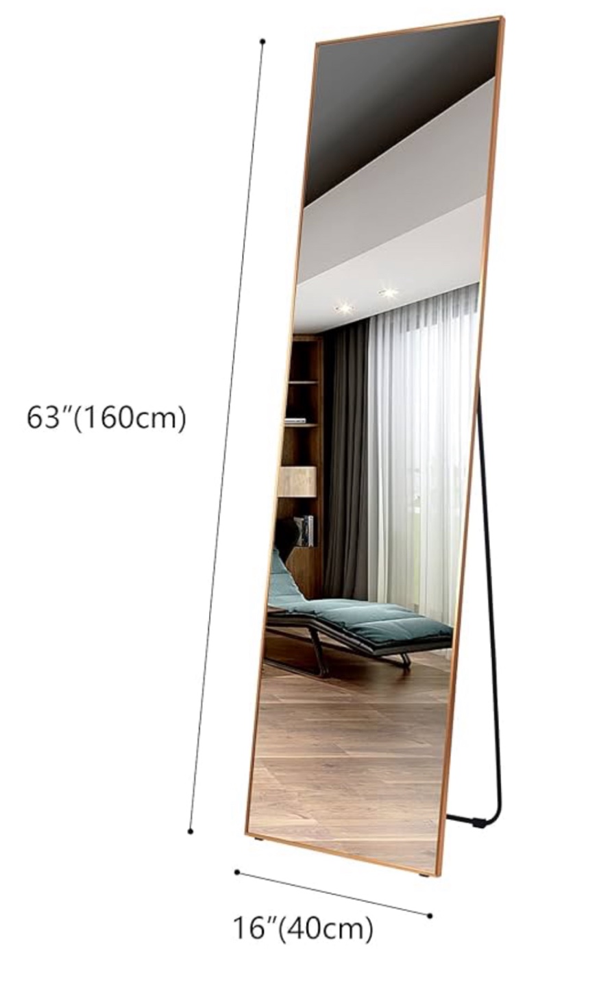 Full Length Mirror with Gold Frame