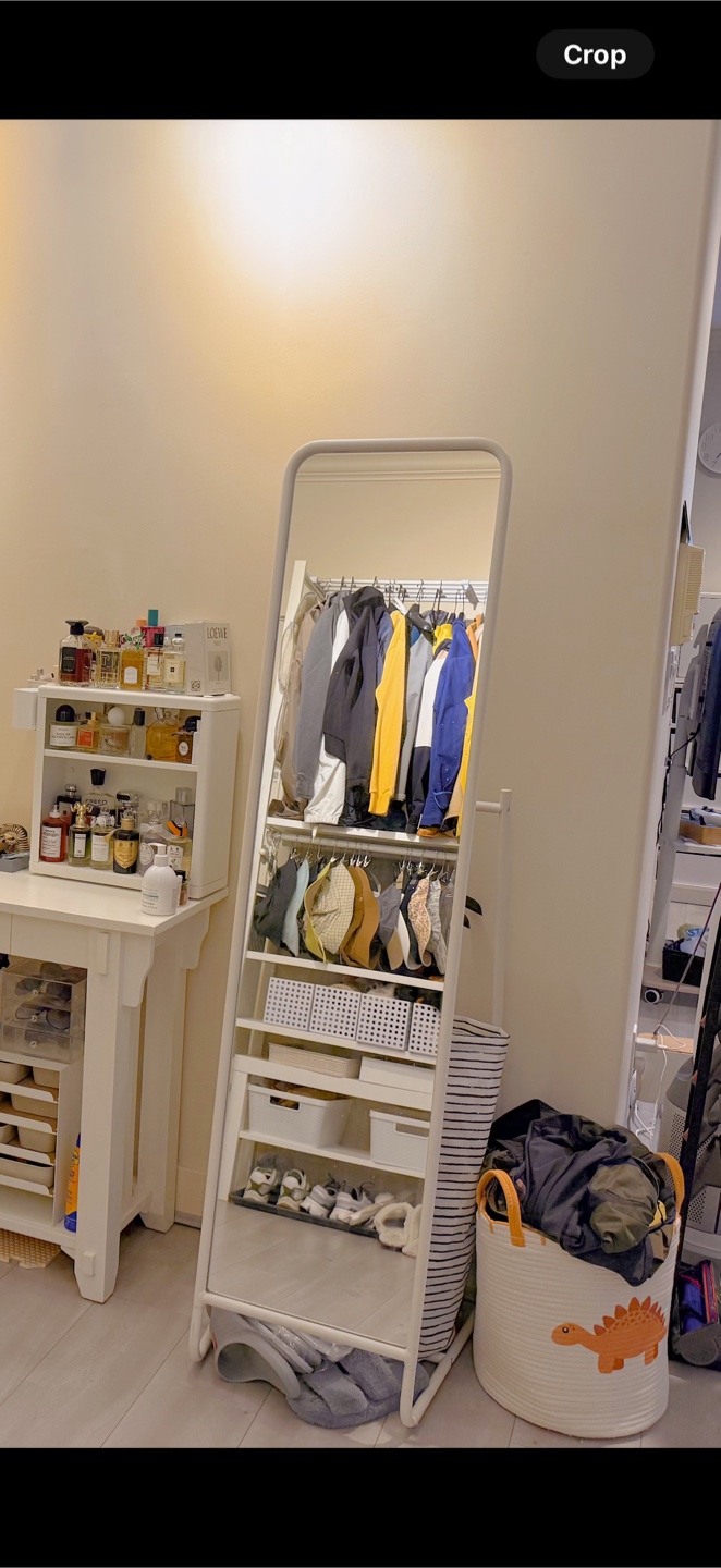IKEA KNAPPER Standing Mirror with Clothes Rack