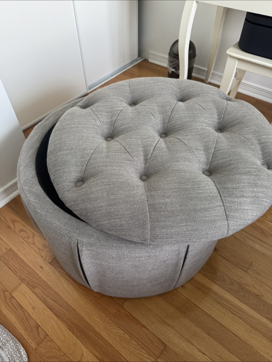 Grey Storage Ottoman - photo 2