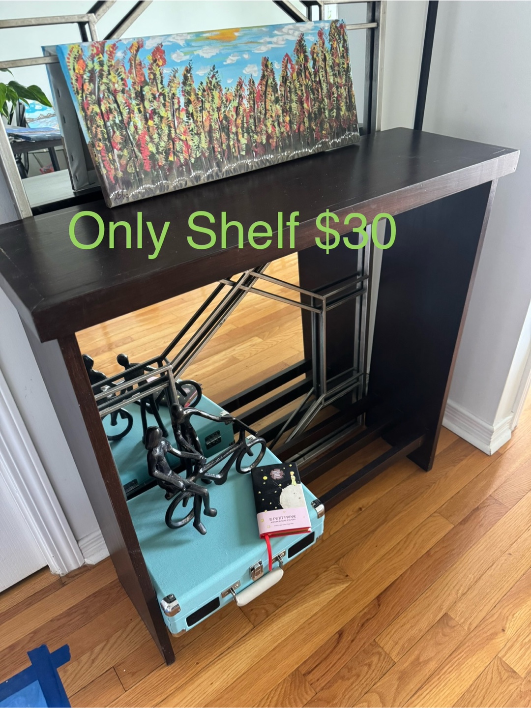 Dark Wood Shelf - $30