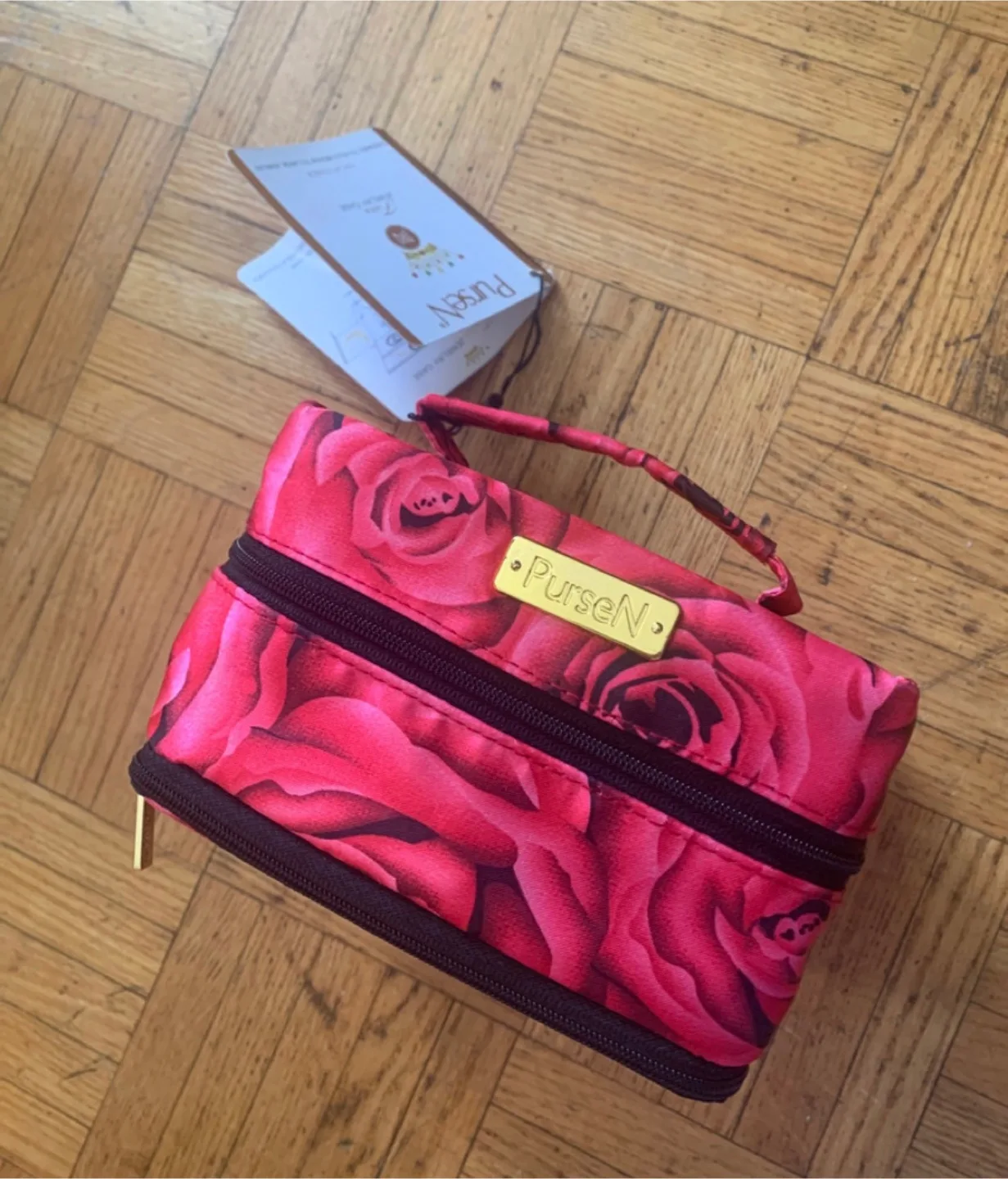 PurseN Floral Jewelry/makeup bag thumbnail