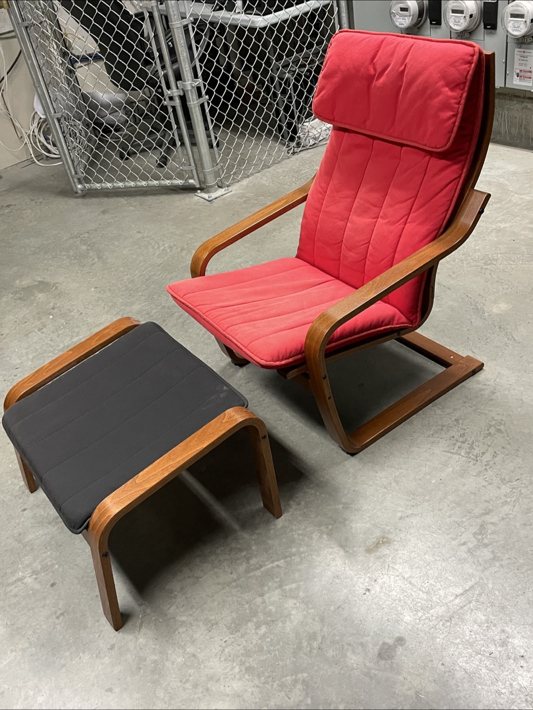 IKEA Poang Chair & Foot Stool