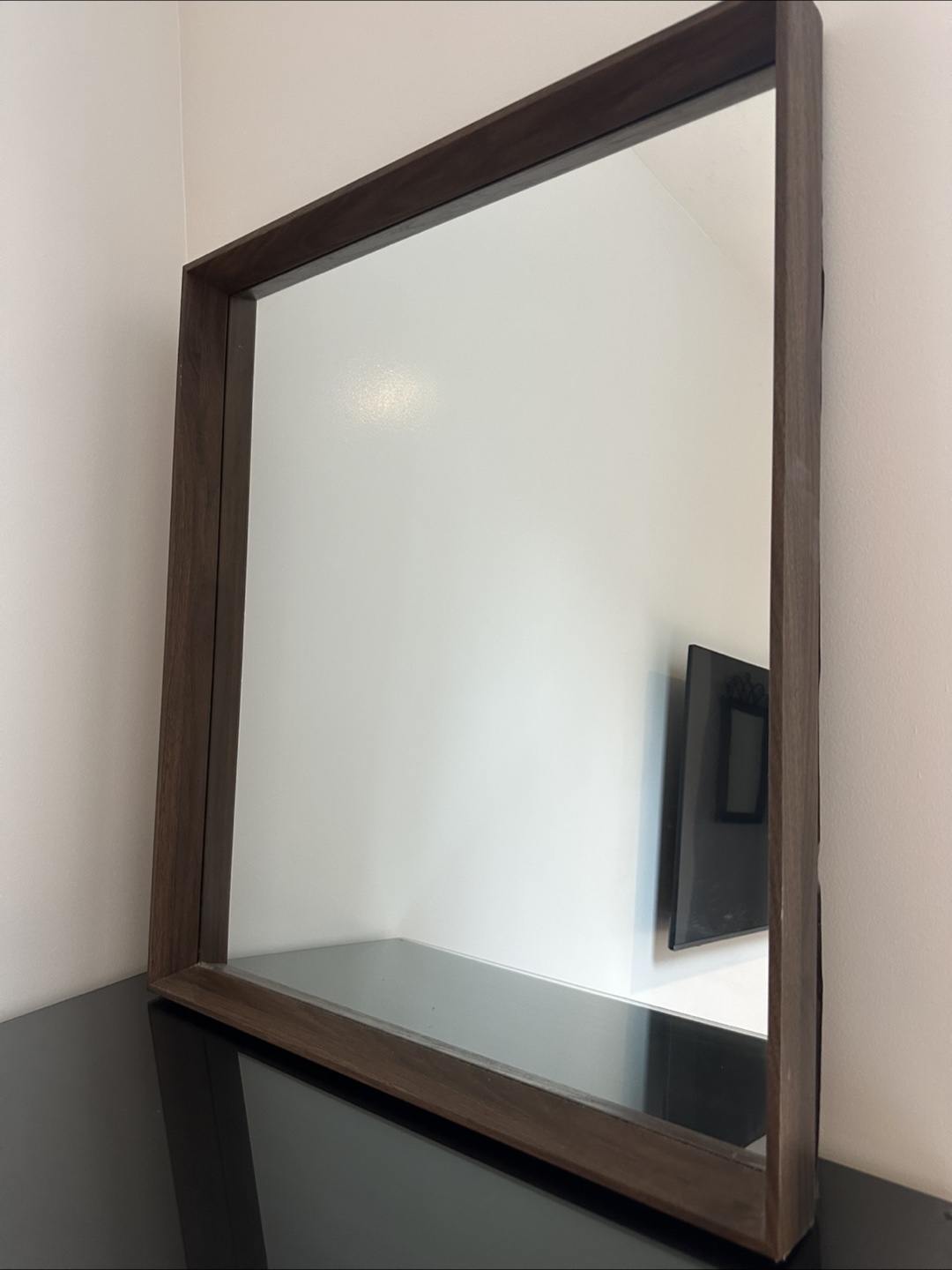Brown Rectangle Framed Mirror