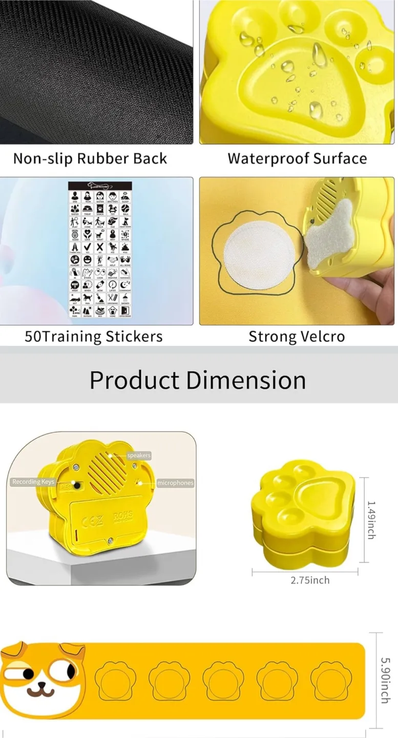 5 pack Dog Talking Buttons new image indicator(2)