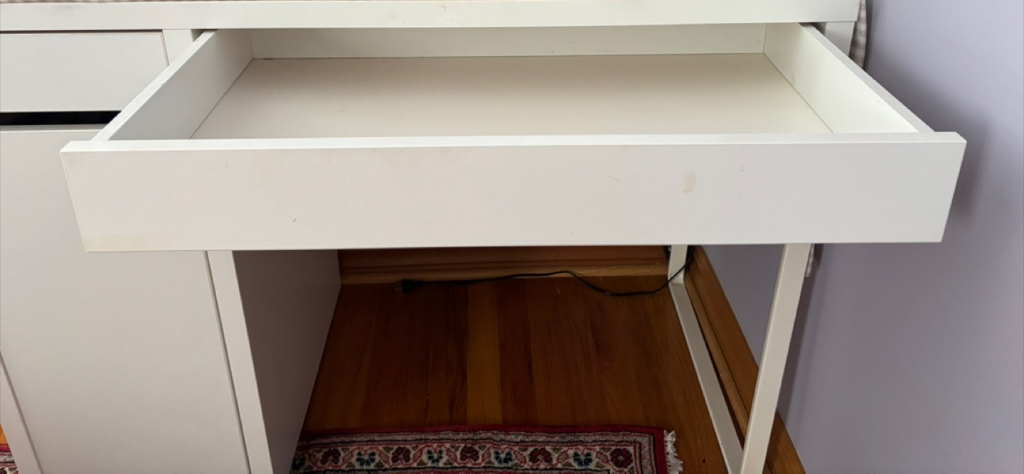 White desk with storage - photo 3