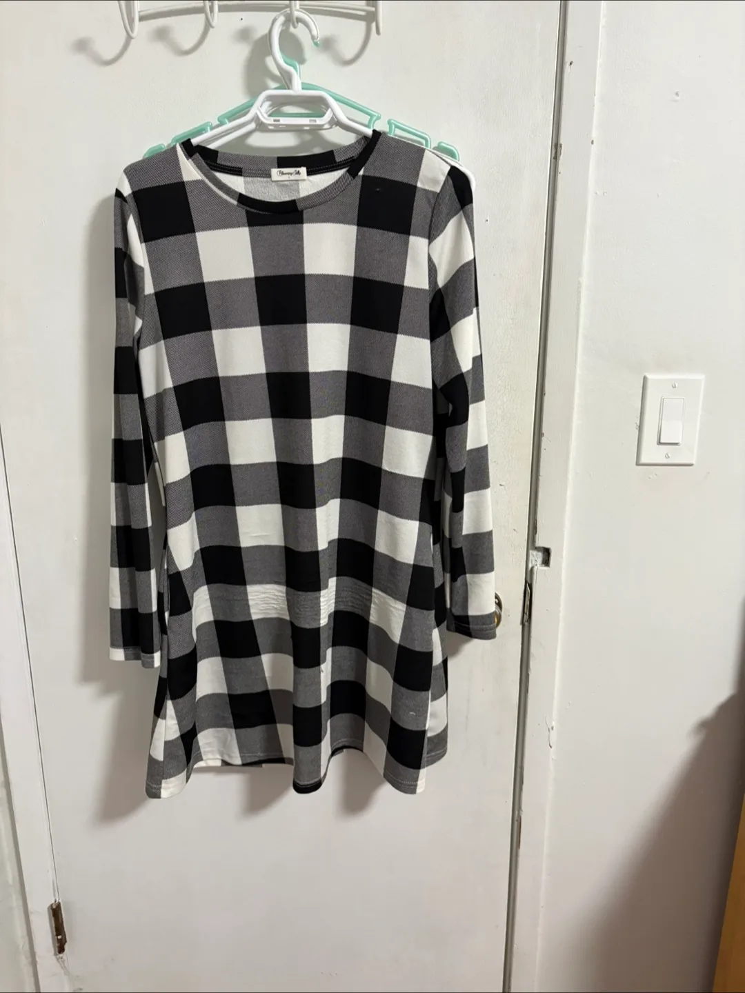 Black and White Plaid Tunic thumbnail