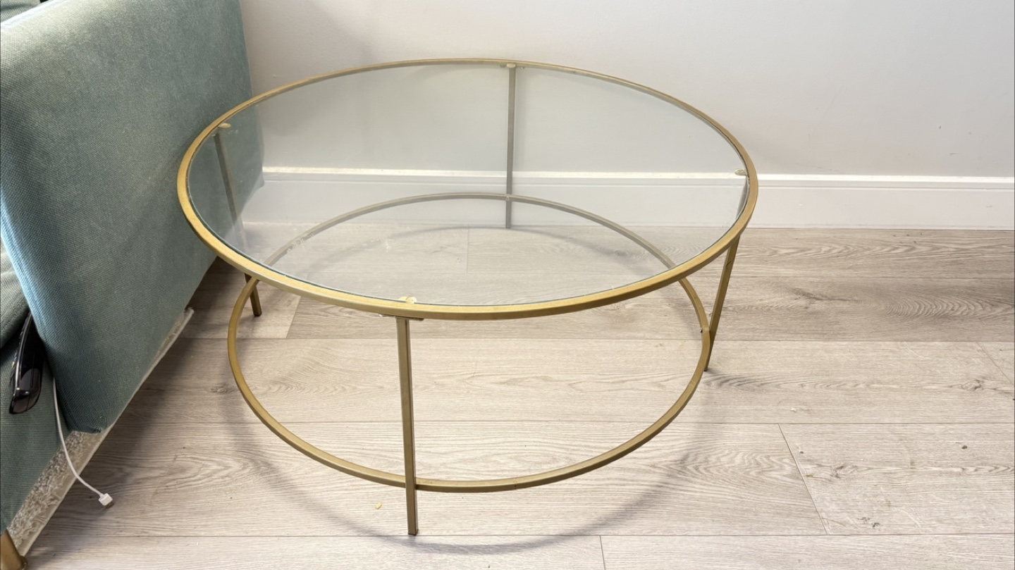 Round Glass Top Coffee Table - photo 2