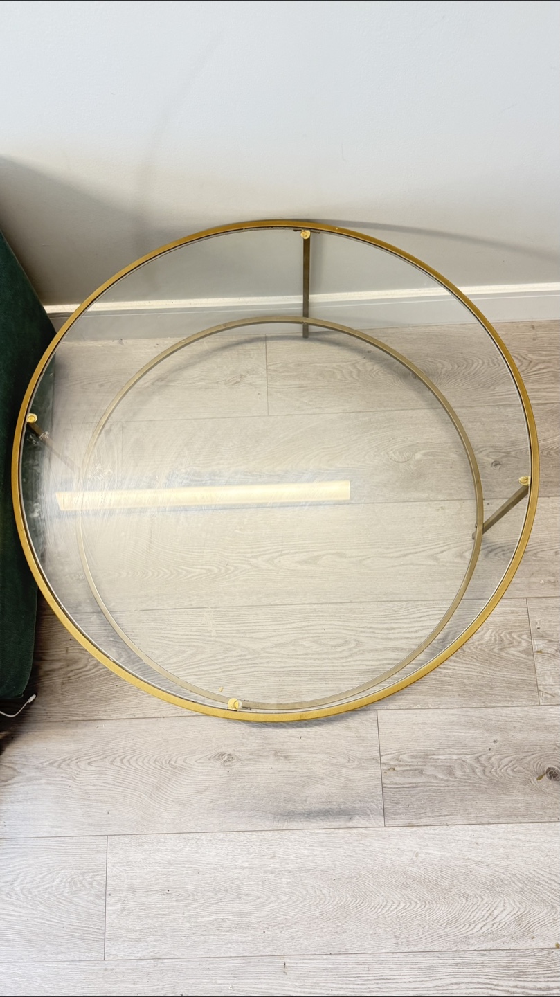 Round Glass Top Coffee Table