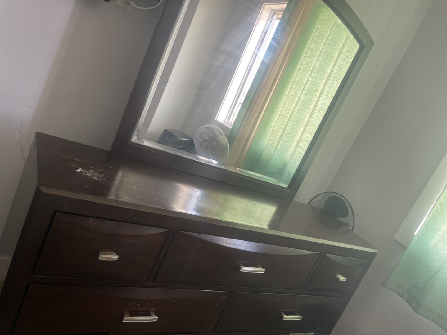 Dark Brown Dresser with Mirror - photo 2