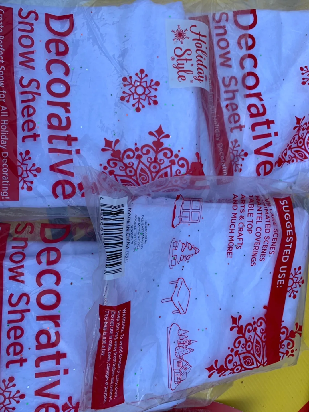 Decorative Snow Sheet, 4 for $2 image indicator(2)