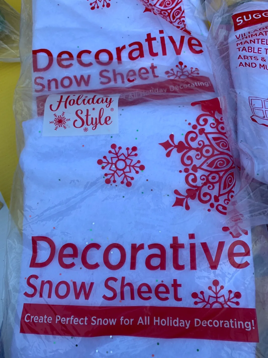 Decorative Snow Sheet, 4 for $2 thumbnail