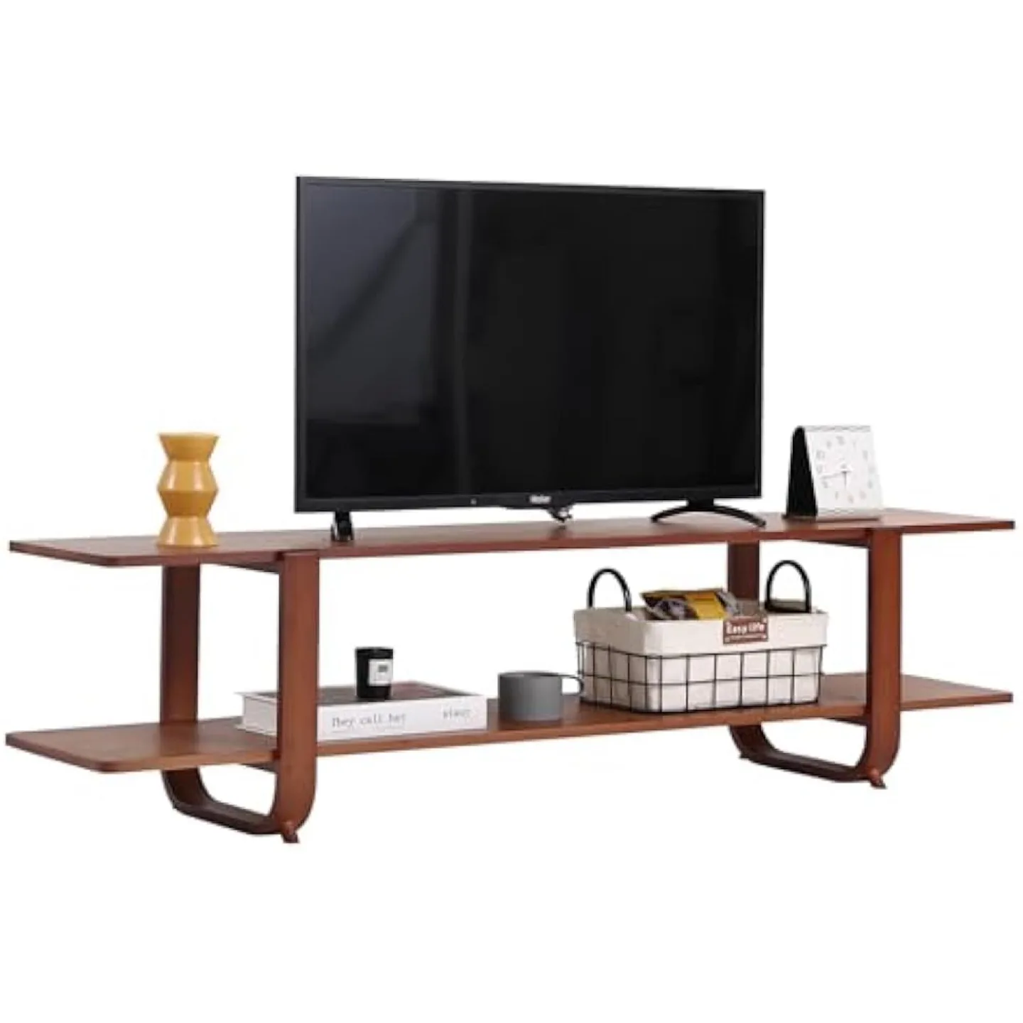 New Welnow Bamboo TV Stand for Up to 65 Inch thumbnail