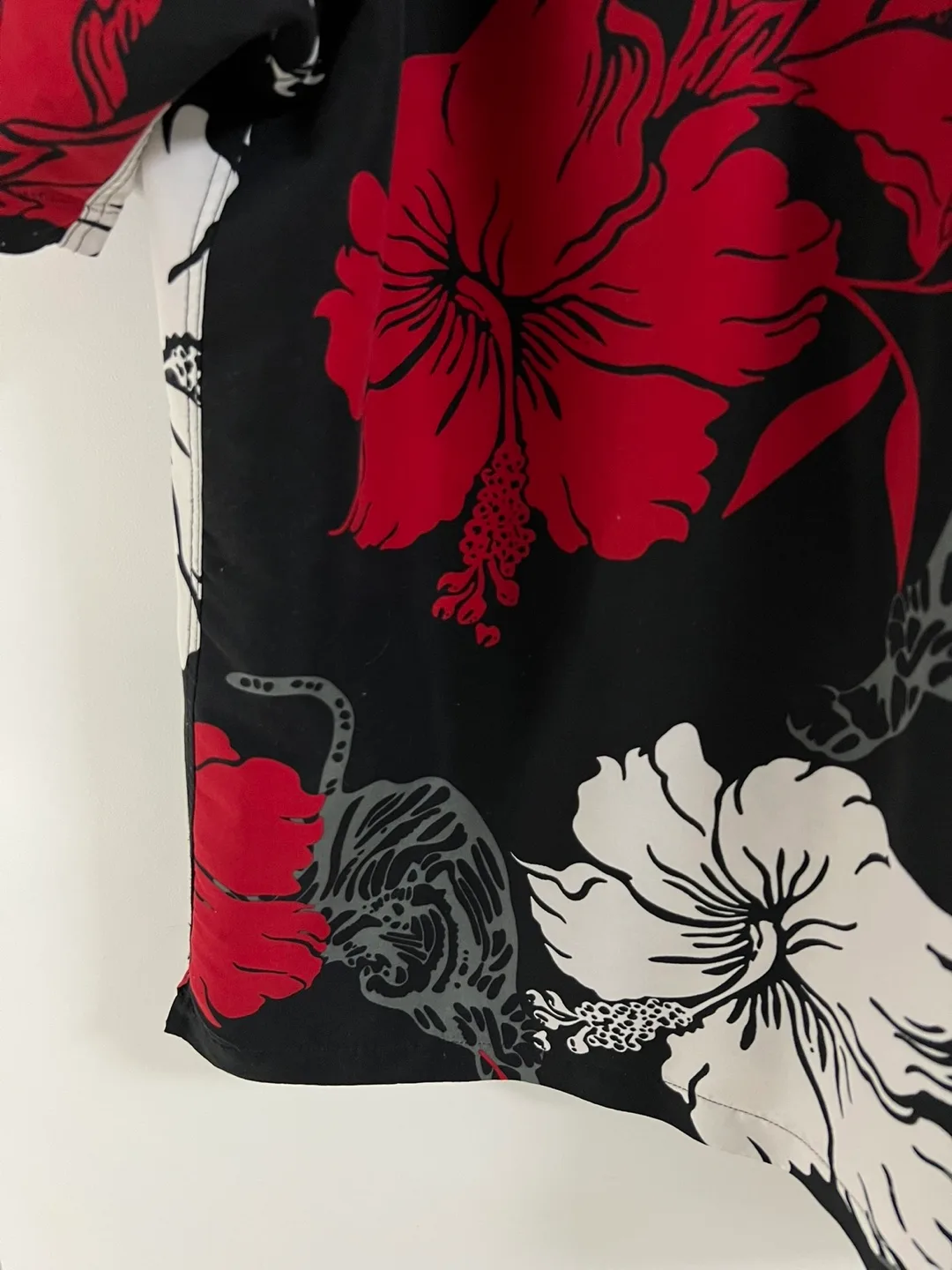 Vintage Floral Print Summer Men Short Sleeve Shirt Size M image indicator(9)