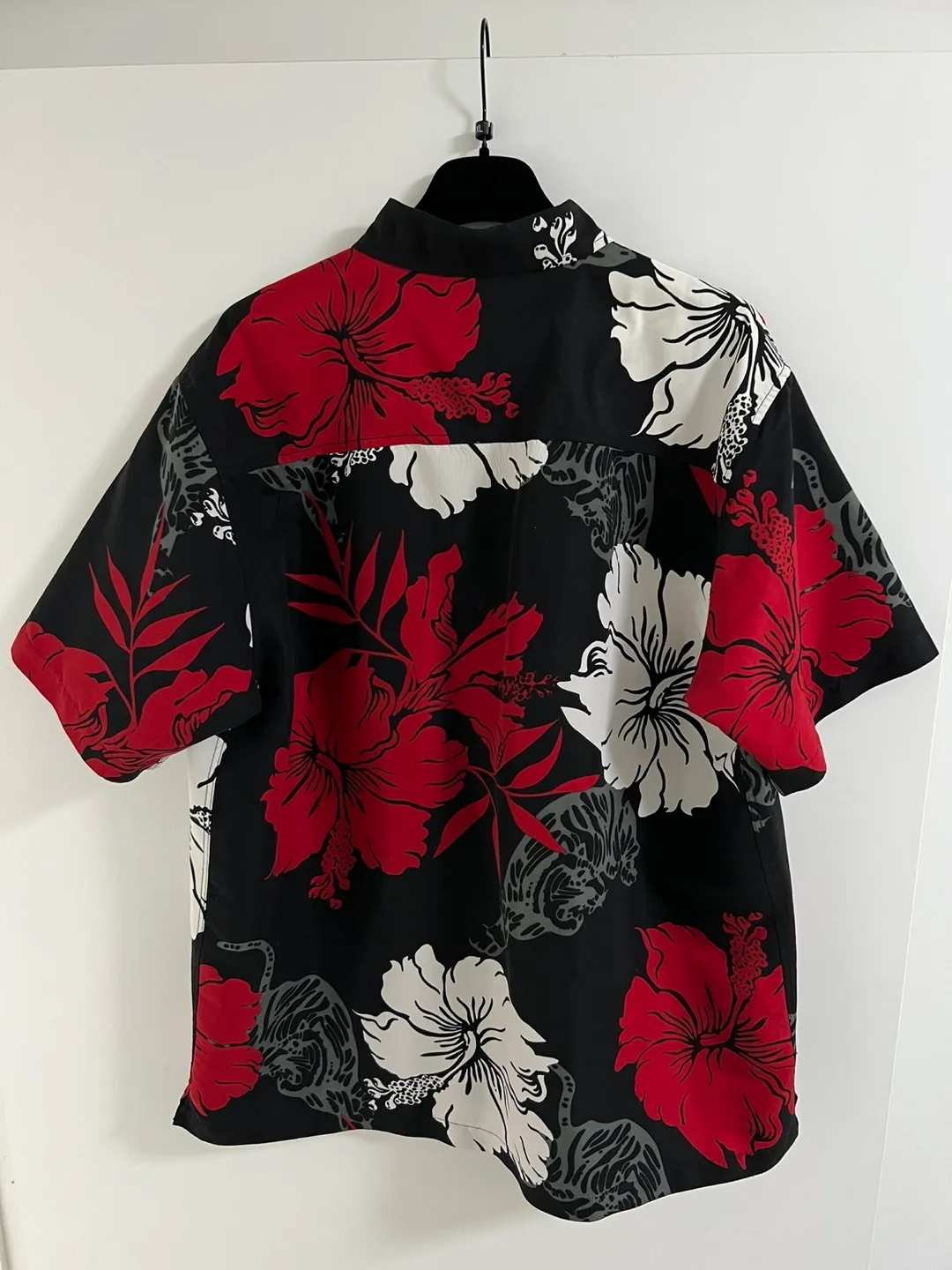 Vintage Floral Print Summer Men Short Sleeve Shirt Size M image indicator(7)