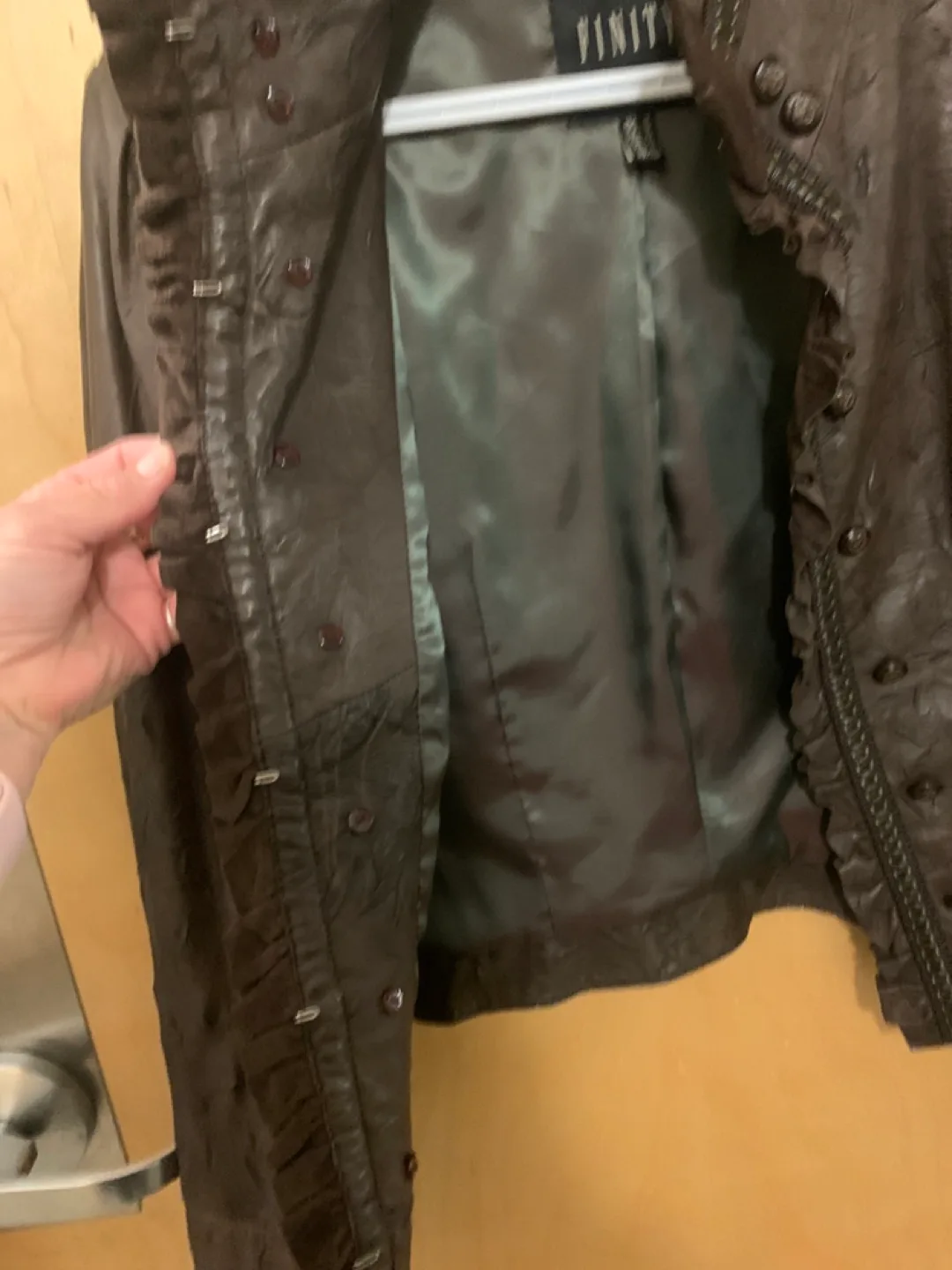 FINITY Brown soft leather Jacket image indicator(5)