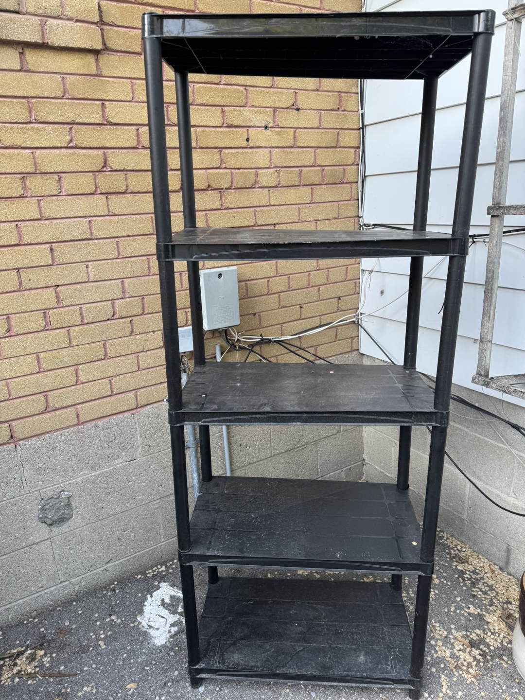 Black Plastic Shelf Unit