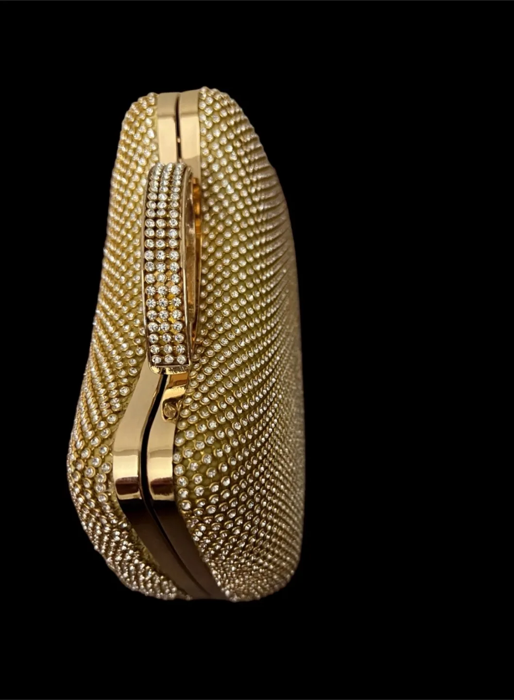 Glamorous Gold Clutch Handbag for Wedding/Brides/Bridesmaid image indicator(3)