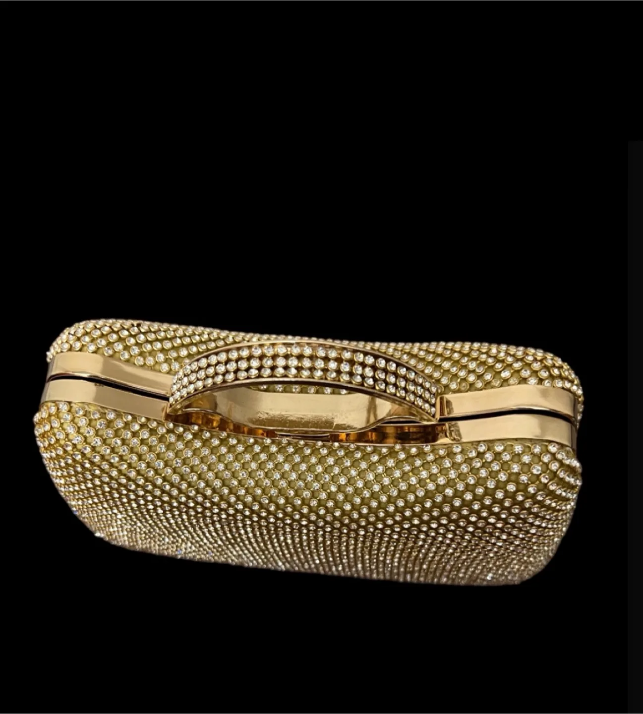 Glamorous Gold Clutch Handbag for Wedding/Brides/Bridesmaid image indicator(2)