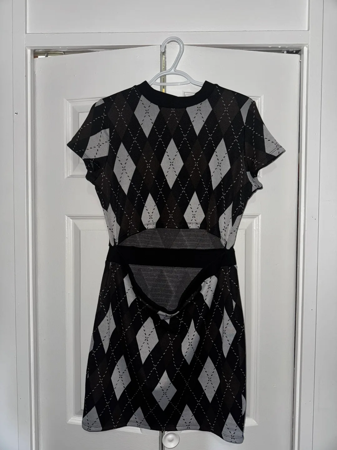 H&M argyle print dress thumbnail