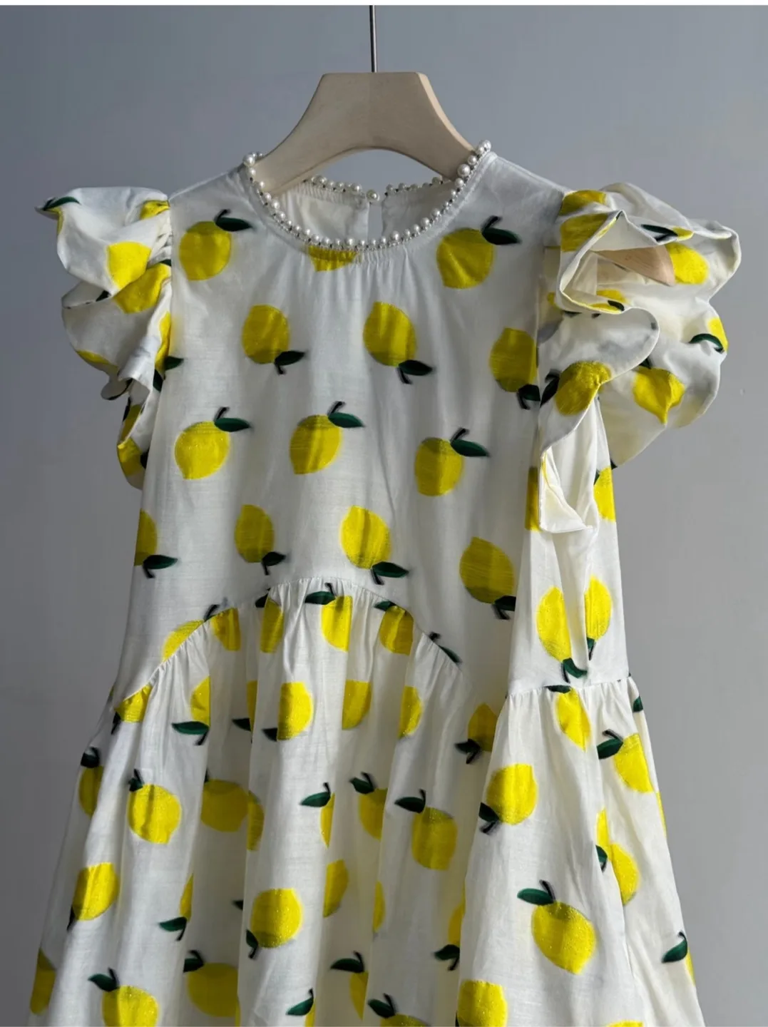Lemon Print Ruffled Dress image indicator(2)