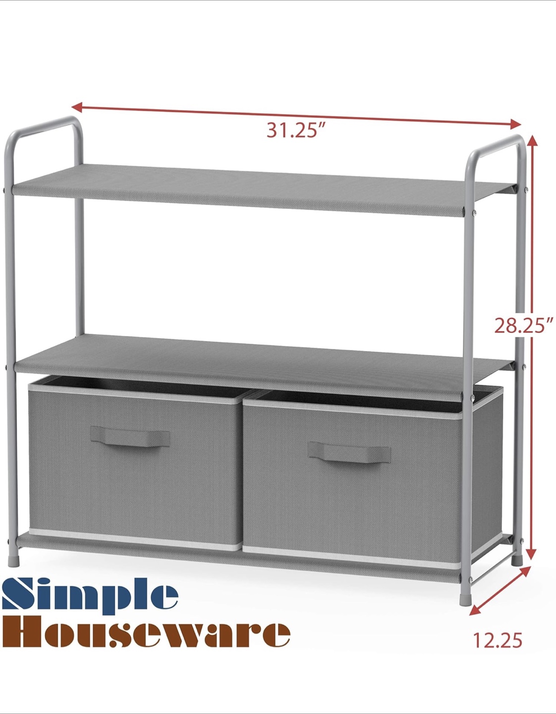 3-Layer Multipurpose Storage with Drawers, - photo 3