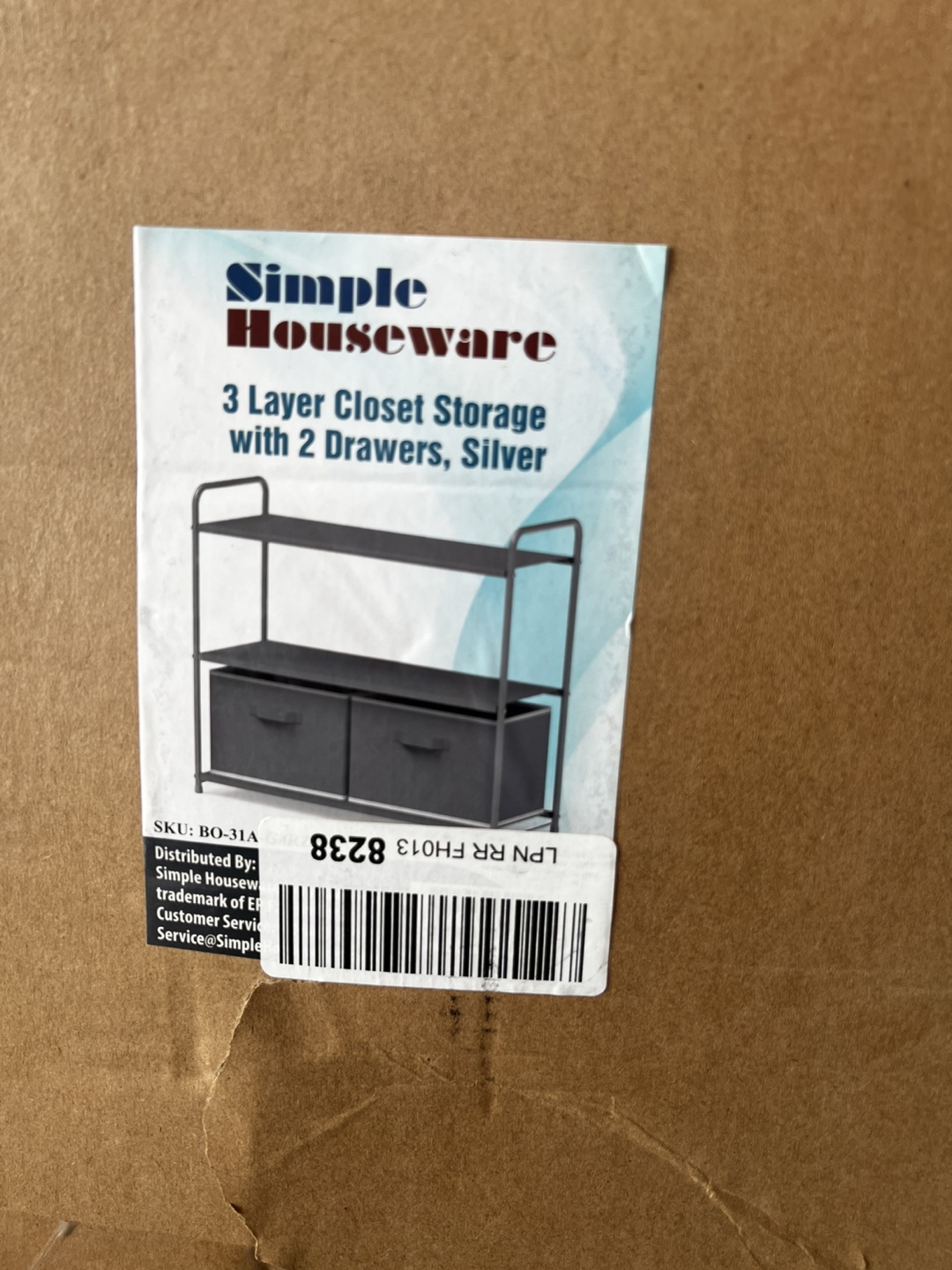 3-Layer Multipurpose Storage with Drawers,