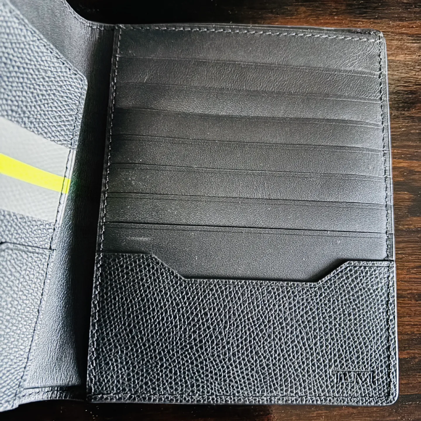 *New* $300+ Tumi Black Leather Passport Holder and Wallet image indicator(3)