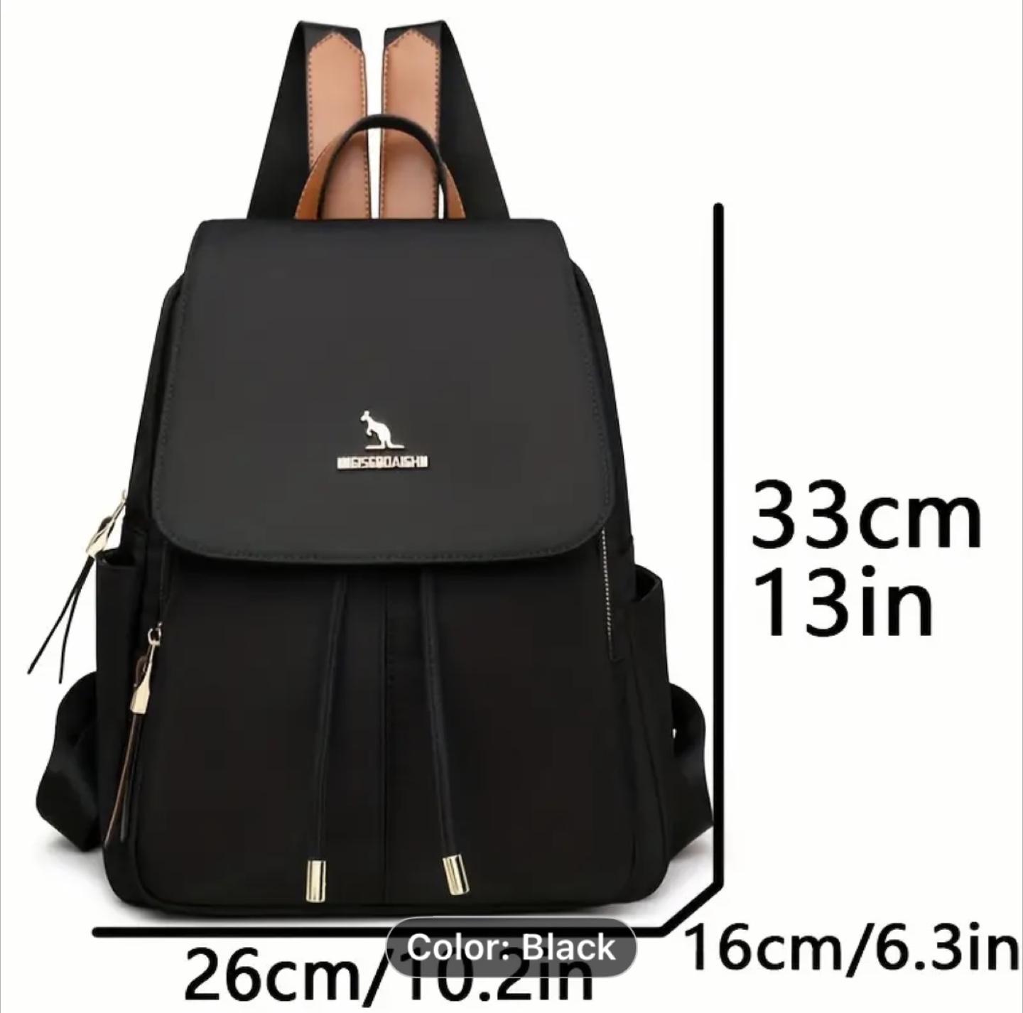 Black Backpack with Silver Accents - photo 4