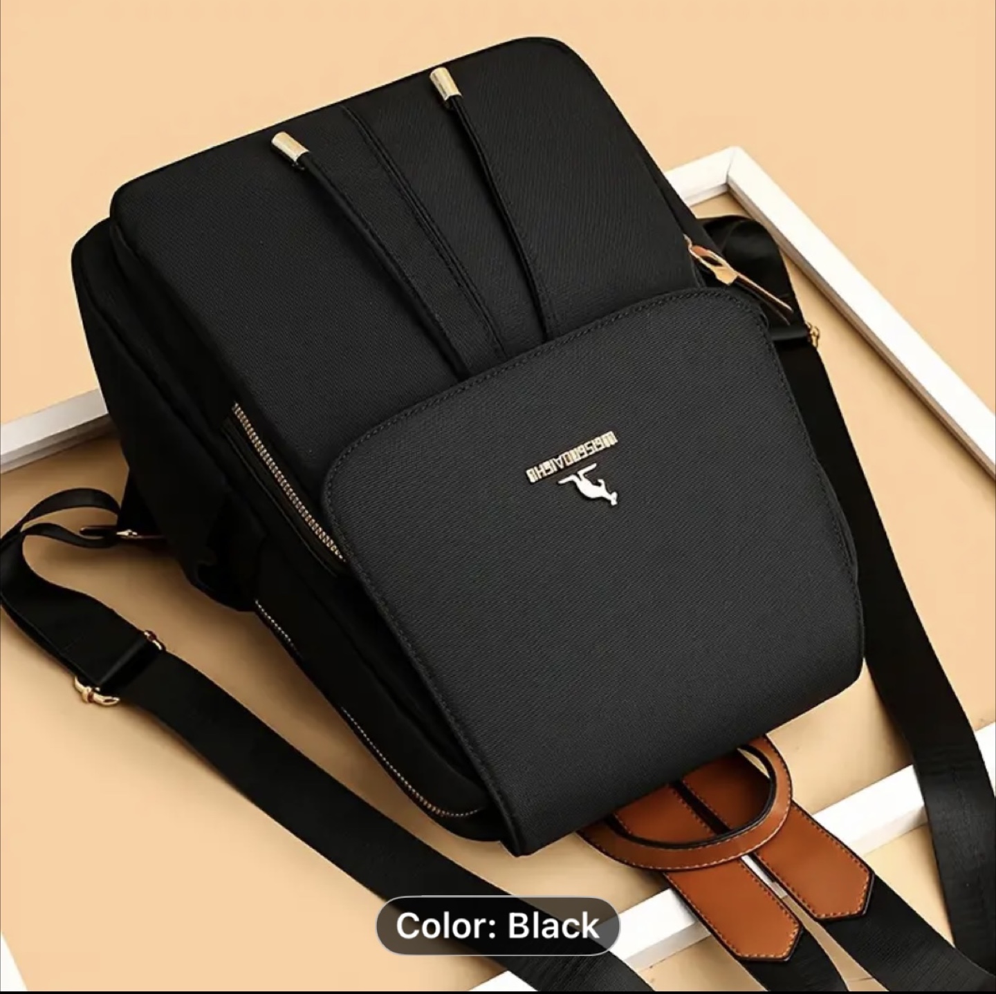 Black Backpack with Silver Accents - photo 2