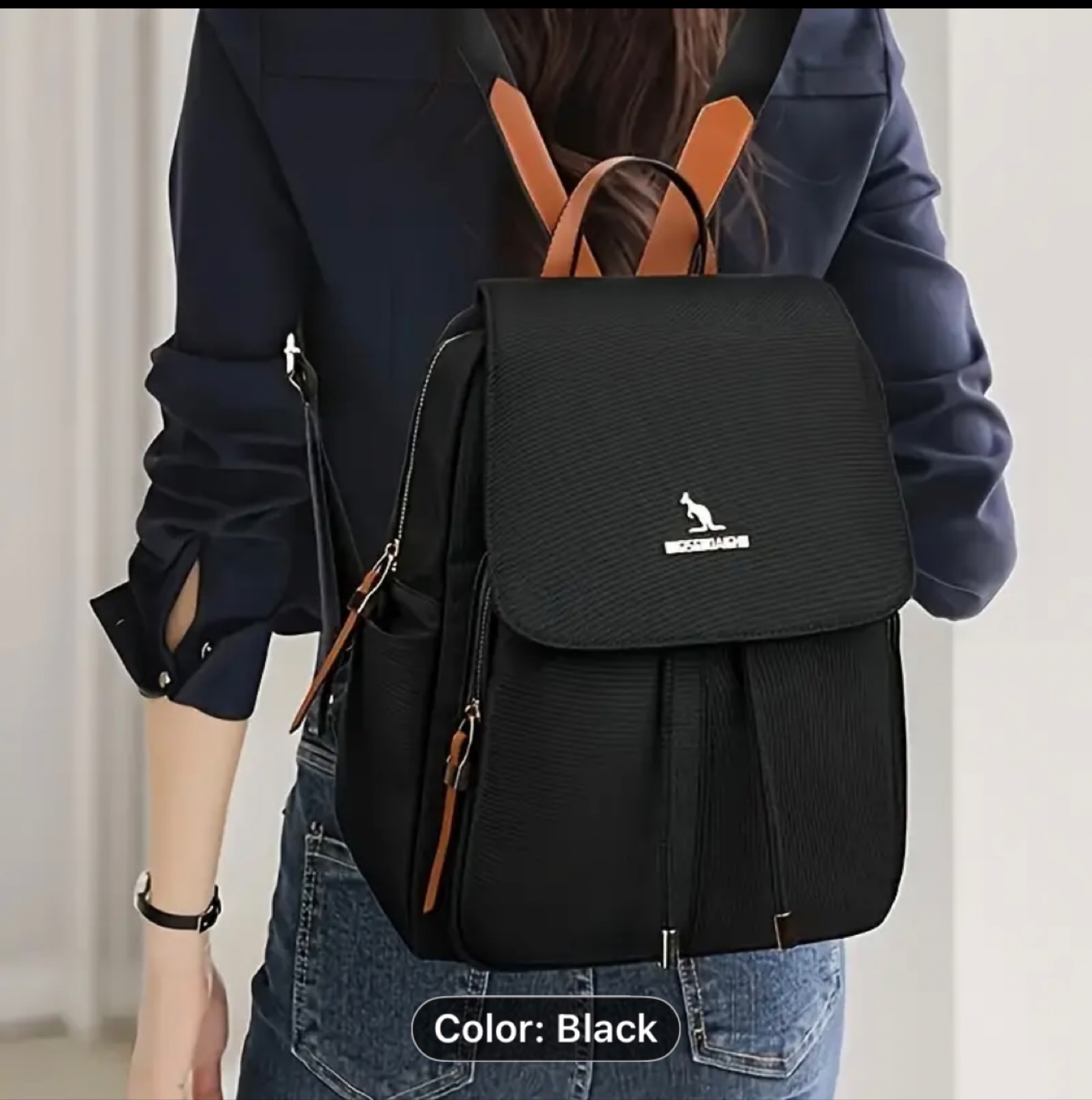 Black Backpack with Silver Accents - photo 5