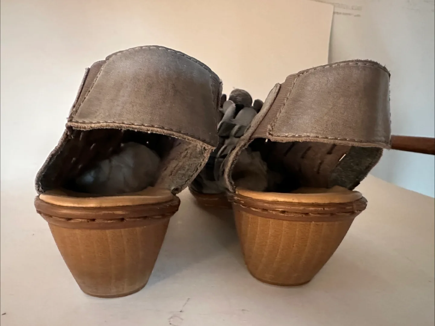 Rieker Grey Woven Slingback Sandals size 39/ US8 image indicator(4)