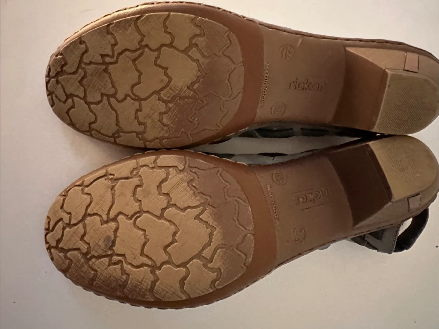 Rieker Grey Woven Slingback Sandals size 39/ US8 image indicator(3)