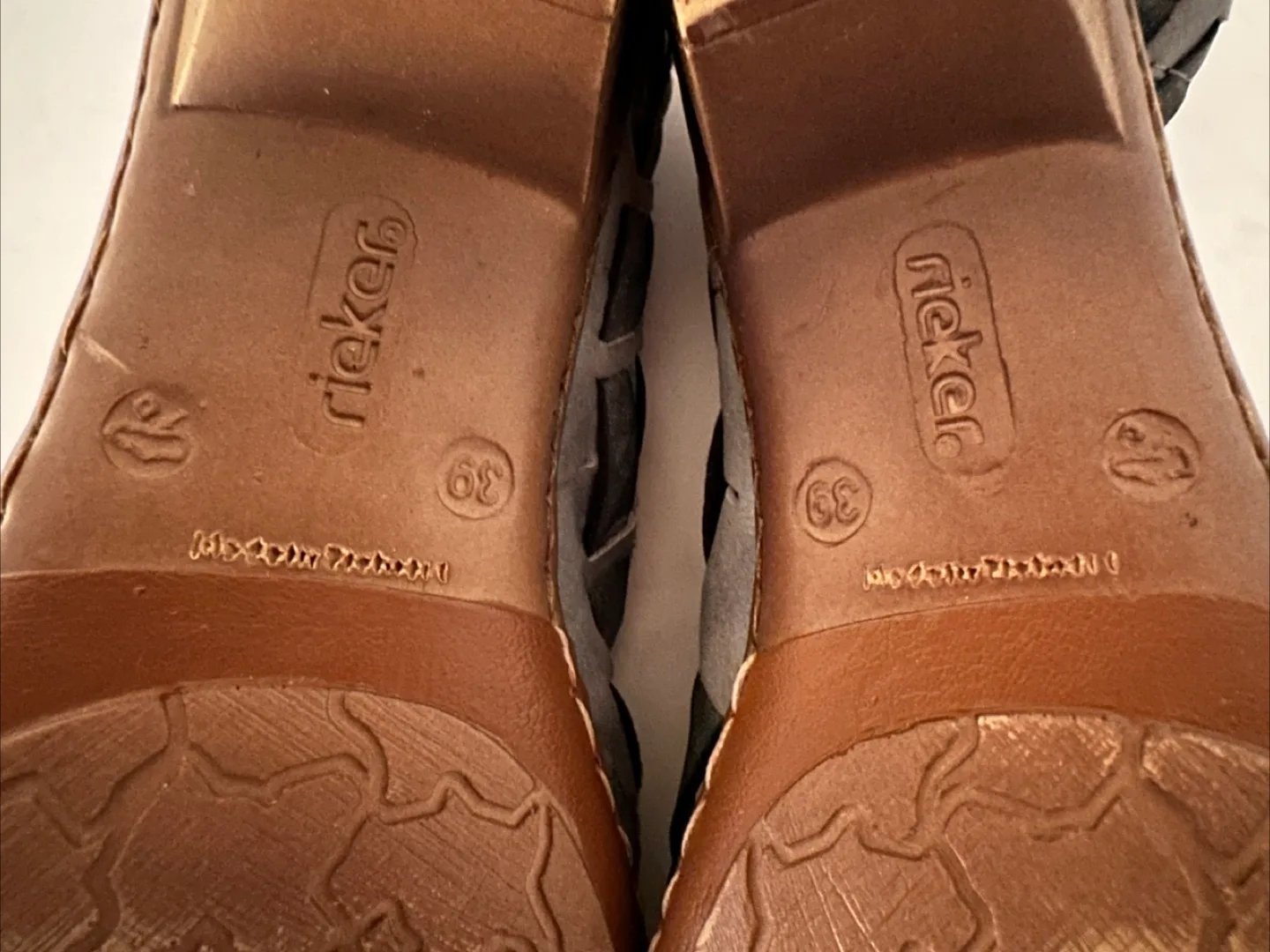 Rieker Grey Woven Slingback Sandals size 39/ US8 image indicator(6)