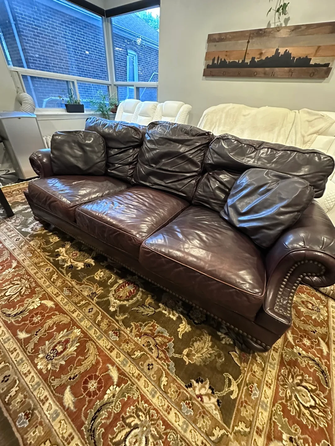 Brown Leather Couch thumbnail