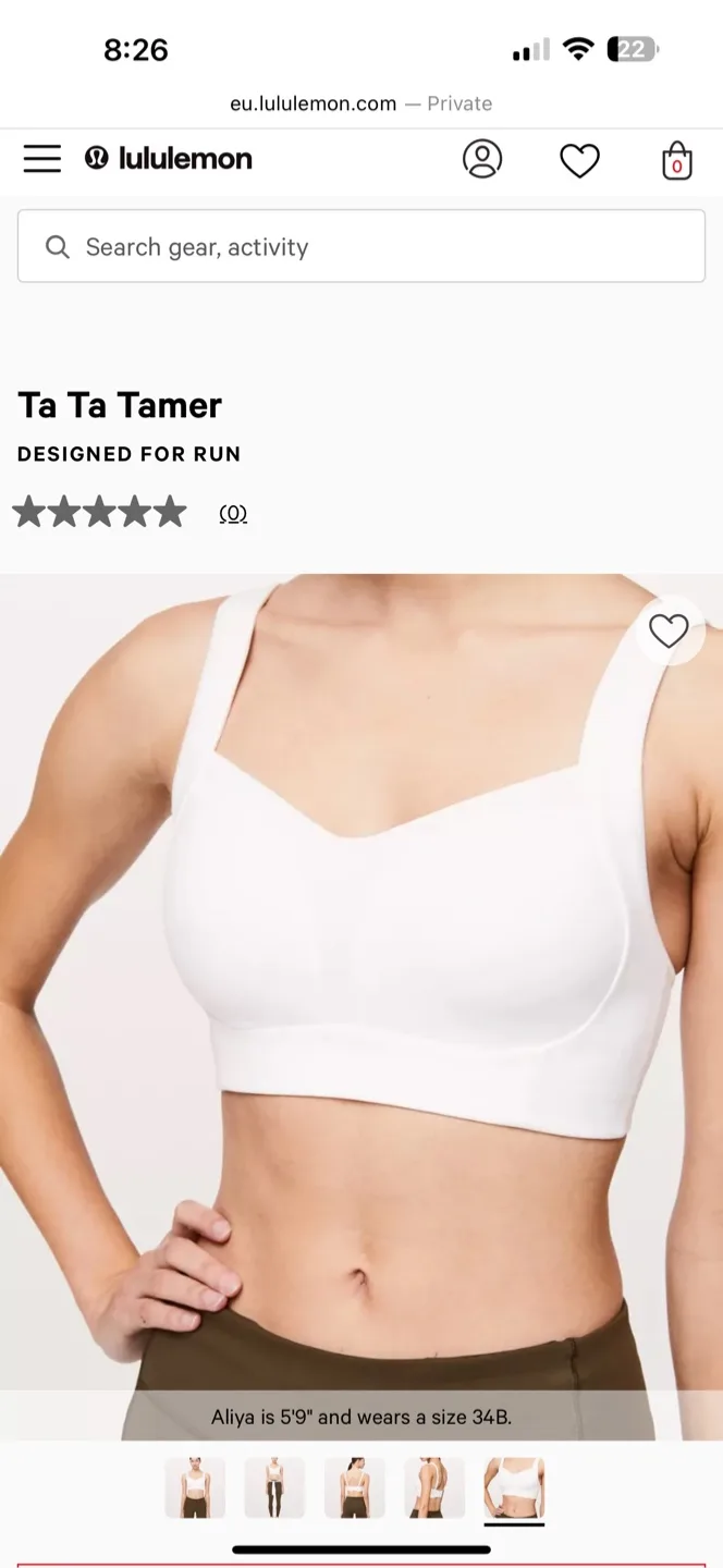 Lululemon Athletica The Ta Ta Tamer Adjustable Sports Bra - BNWT image indicator(6)