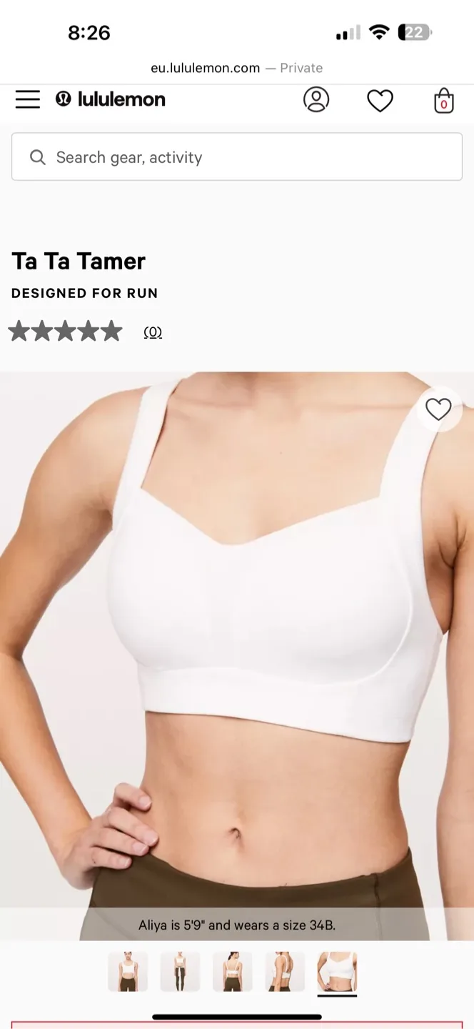 Lululemon Athletica The Ta Ta Tamer Adjustable Sports Bra - BNWT image indicator(8)